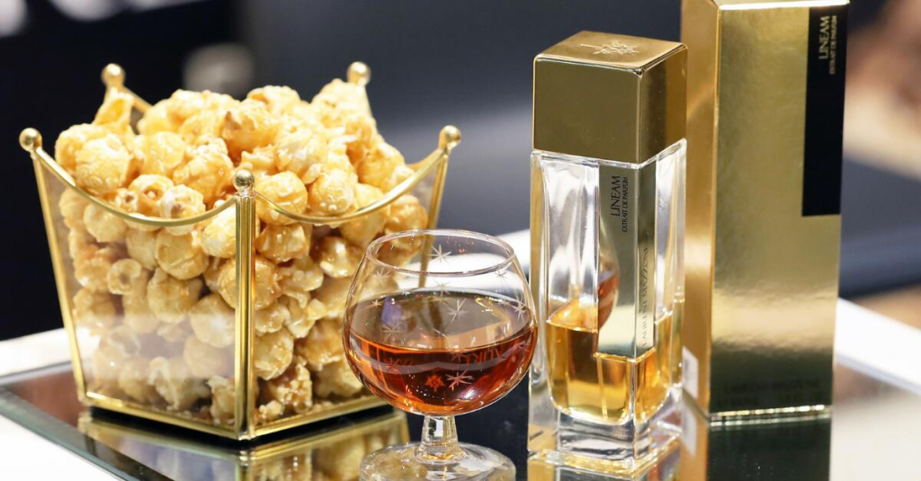 Laurent Mazzone Parfums: la seduzione dorata di Linéam tra note di pop corn al caramello, rum e&nbsp;vaniglia