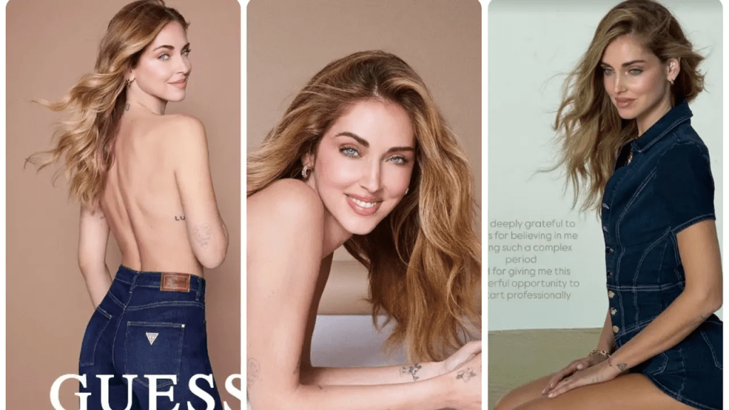 Chiara Ferragni riparte da Guess: il ritorno nella moda dopo il Pandorogate