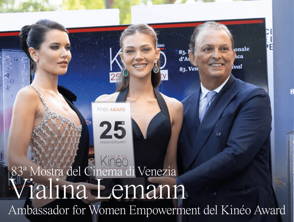 Vialina Lemann sbarca al Lido di Venezia come ambassador for women empowerment del Premio Kinéo